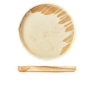 Sand Presentation Plate Set of 4 Durable Porcelain Tableware Serving 21cm/26cm/28cm