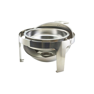 Round Deluxe Roll Top Chafer 6L - 48x52x45cm Buffet & Display Roll Top Lid 1Pcs