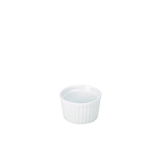 White Ramekin Stacking Vitrified Porcelain Dish Sauces Condiment Pot
