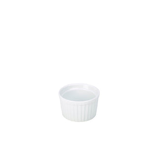 White Ramekin Stacking Vitrified Porcelain Dish Sauces Condiment Pot