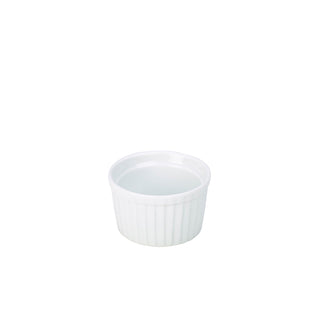 White Ramekin Stacking Vitrified Porcelain Dish Sauces Condiment Pot