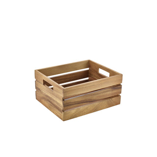 Acacia Wood Box Riser GN 1/2/GN 1/3 Set of 1 Display Riser for Buffet Catering Presentation