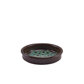 Vitrified Terracotta Tapas Dish 13cm Diameter x 2.7cm Height, Reactive Glaze Rustic Colours for Party Dining, Pack of 12