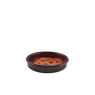 Vitrified Terracotta Tapas Dish 13cm Diameter x 2.7cm Height, Reactive Glaze Rustic Colours for Party Dining, Pack of 12
