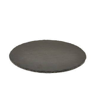 Genware Natural Edge Round Slate Platter 30cm Diameter - Pack of 6