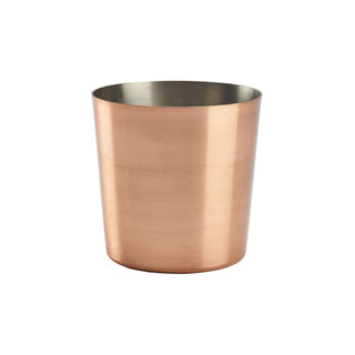 Copper Plated Stainless Steel Serving Cup 8.5 × 8.5cm, 42cl / 14.8oz for Individual Side Dishes - Pack of 12