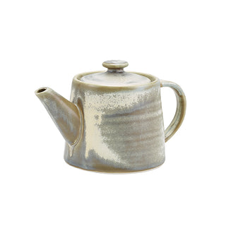 Terra Teapot 50cl-18.5×11×11.3cm Set of 6 Porcelain Rolled Edges Teapots Tea Service