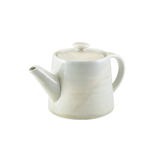 Terra Teapot 50cl-18.5×11×11.3cm Set of 6 Porcelain Rolled Edges Teapots Tea Service