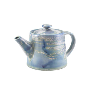 Terra Teapot 50cl-18.5×11×11.3cm Set of 6 Porcelain Rolled Edges Teapots Tea Service