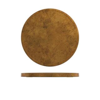 Copper Look Melamine Round Serving Slab 28.5cm for Food Presentation – 285×17.5mm
