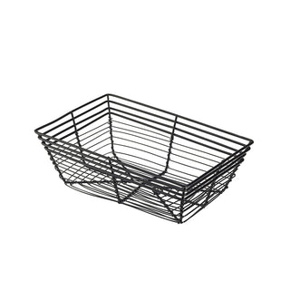 Rectangular Wire Basket 23x15x7.5cm Set of 6 Powder-Coated Iron Basket for Serving