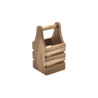 Wooden Utensil Caddy for Restaurant and Kitchen Table