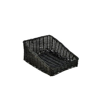 Display Basket 40cm/46cm Front Height 6cm/7cm Set of 1 Handcrafted Wicker Bakery Displays