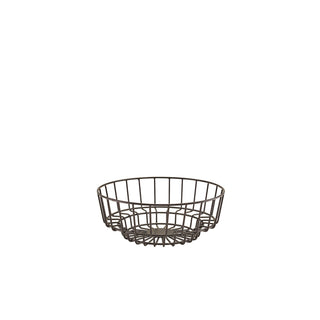 Deco Display Basket 25×10 cm/25×18 cm Black/Copper Set of 1 Powder-Coated Steel Basket