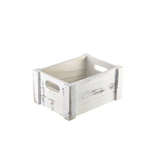 White Wash Crate 22.8cm/27cm/34cm/41cm Lightweight Paulownia Wood Display Storage 1Pcs