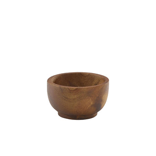 Small Wooden Sauce Bowl for Dips and Condiments