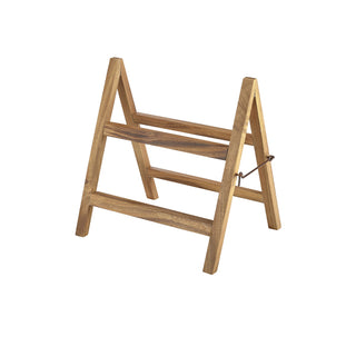 Acacia Wood Display Stand | 38×30×40cm Collapsible Wooden Buffet Riser