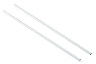 Pack Of 250 10.5" 6mm Bore All White Paper Jumbo Straw