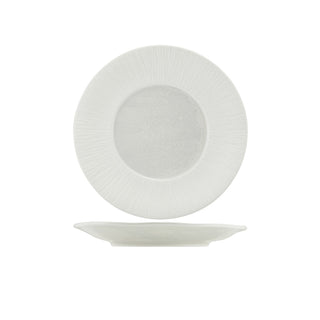 Incise Winged Plate 23cm/28.5cm/31cm Set of 6 Porcelain Lucine & Lustre Edge Plates