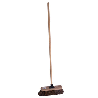 Flat Wooden Broom 11.5" Stiff Socket Fitting & 47"Handle